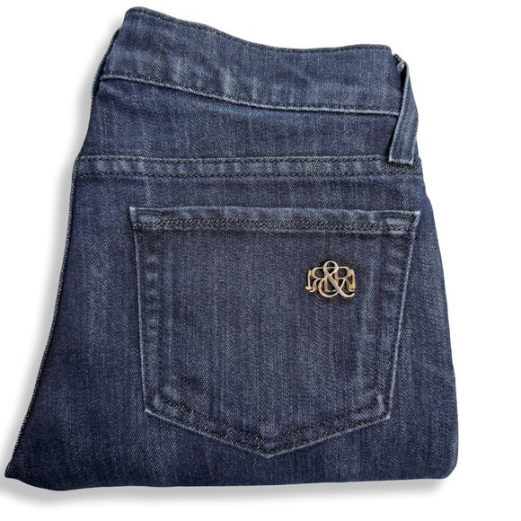 Rock & Republic Stella Jeans Womens 26 Low Rise Bootcut Blue Dark Wash 28x34 - Picture 1 of 10